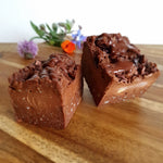 Raw double chocolate fudge brownie