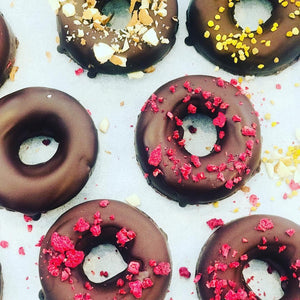 Raw mesquite baby donuts